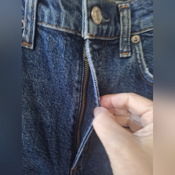 AGOLDE Wilder Jeans Hype Wash Zip Button Closure No Stretch Womens Size 24 - Picture 4 of 7